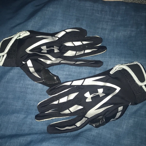 blue under armour football gloves